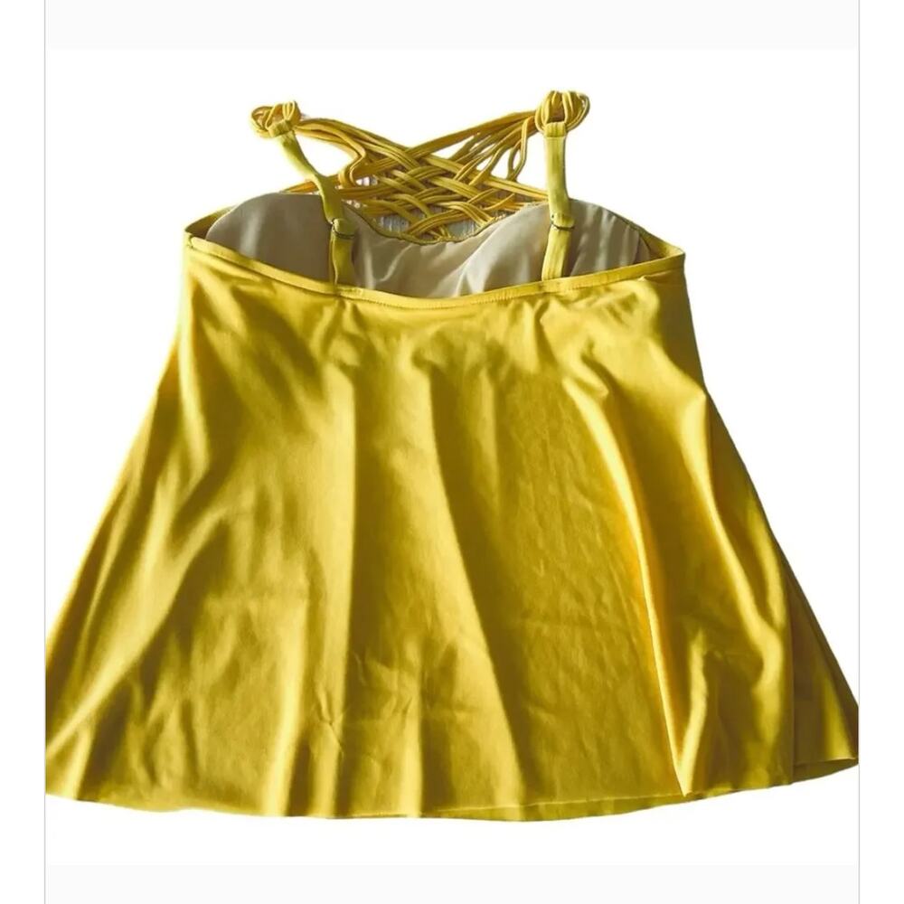 Magicsuit Morgan Yellow Criss Cross Tankini Top Size 8 - Picture 6 of 8
